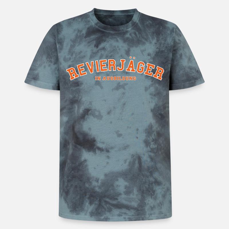 Revierjäger Beruf in Ausbildung - Unisex Premium Tie Dye T-Shirt - Schwarz/Blau