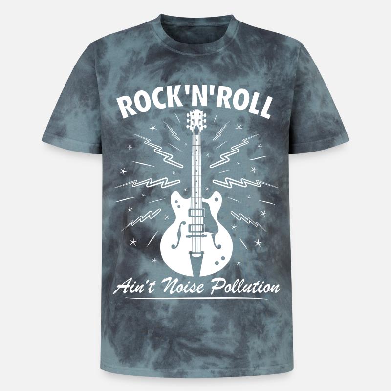 Rock 'n' Roll ist keine Lärmbelastung - Unisex Premium Tie Dye T-Shirt - Schwarz/Blau