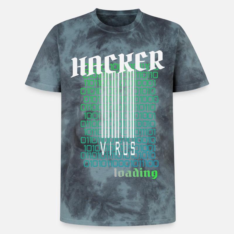 Anonymous, Hacker - Unisex Premium Tie Dye T-Shirt - Schwarz/Blau