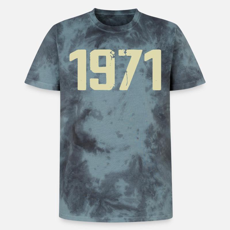 Jubilee 1971 - Unisex Premium Tie-Dye T-Shirt - Black/Blue