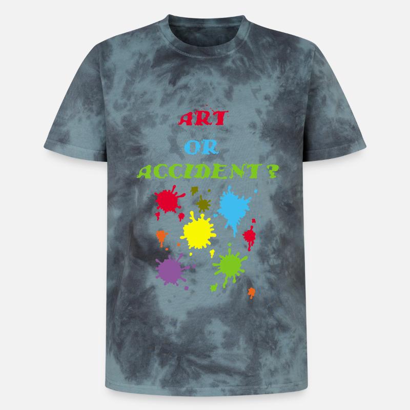Kunst oder Unfall? - Unisex Premium Tie Dye T-Shirt - Schwarz/Blau