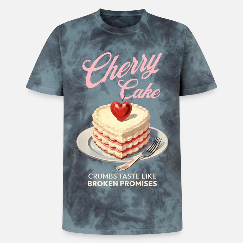 Cherries Cherry Pie Baking Gift - Unisex Premium Tie-Dye T-Shirt - Black/Blue