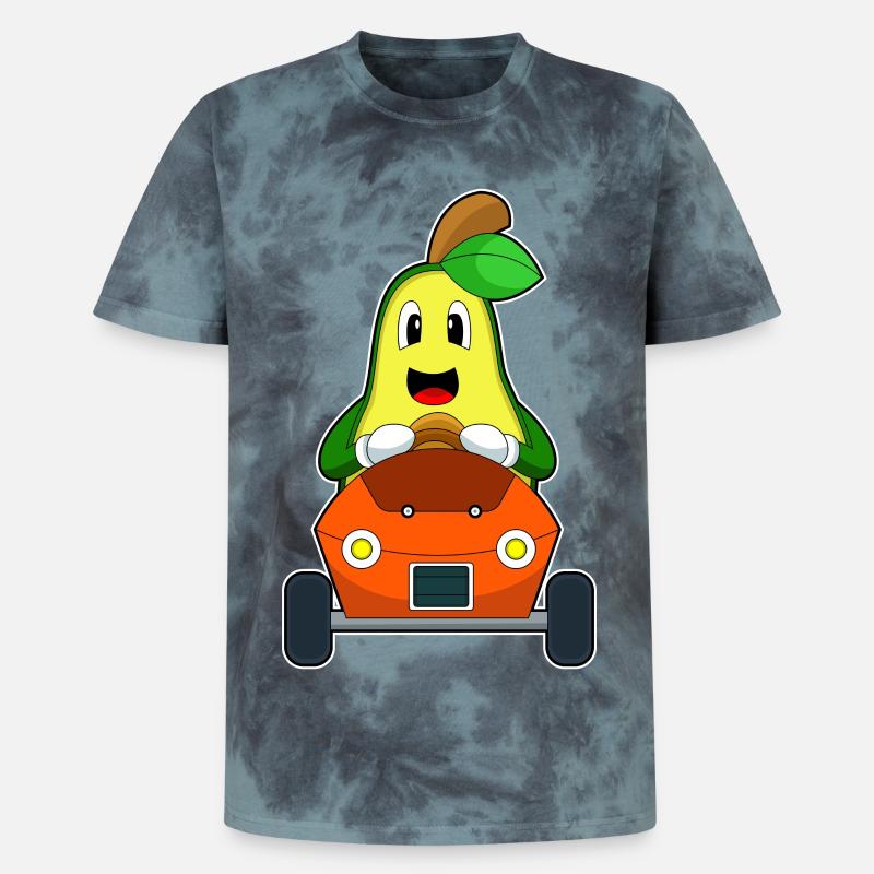 Avocado Auto - Unisex Premium Tie Dye T-Shirt - Schwarz/Blau