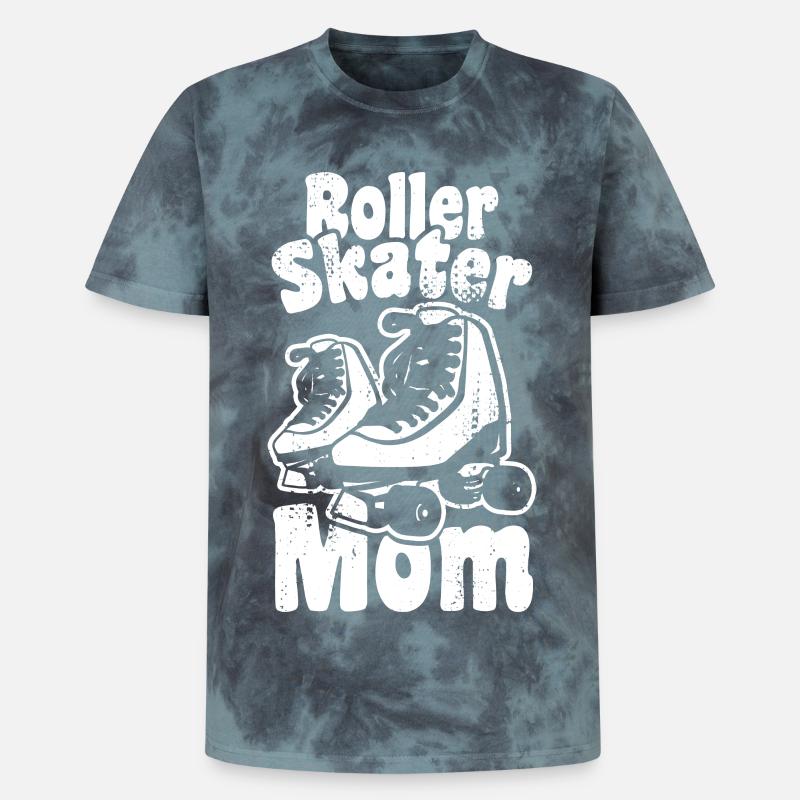 Roller Skater Mutter - Unisex Premium Tie Dye T-Shirt - Schwarz/Blau