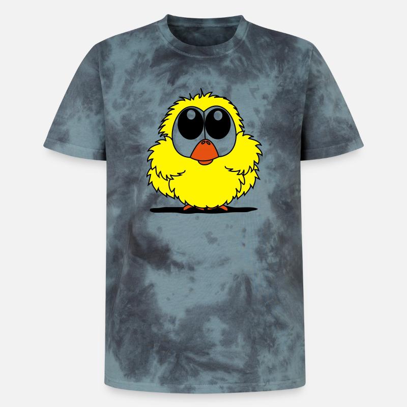 Küken - Unisex Premium Tie Dye T-Shirt - Schwarz/Blau
