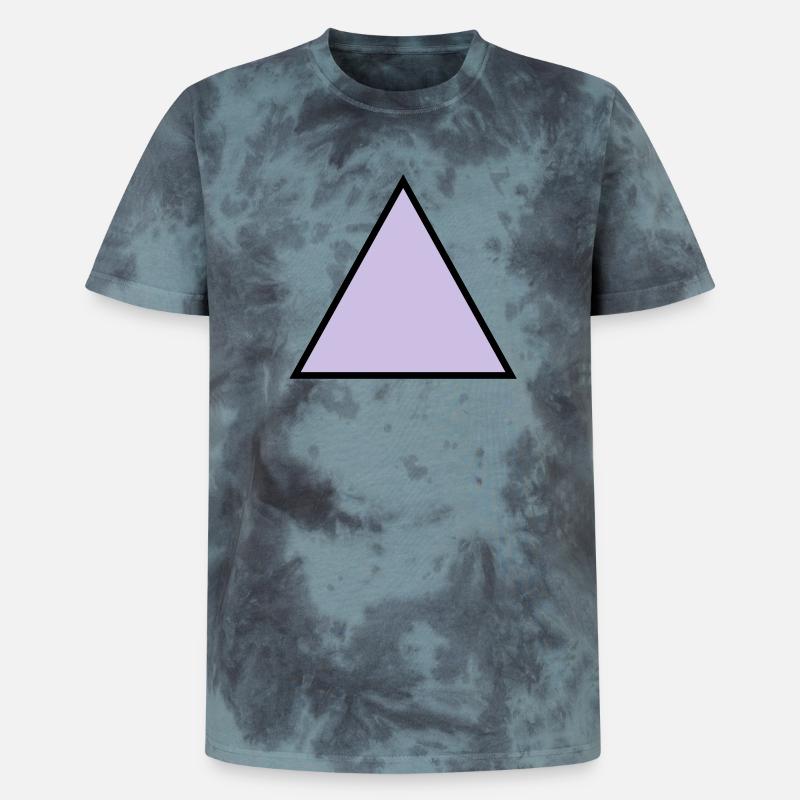forme de triangle hippie triangle - T-shirt tie-dye premium unisexe - noir/bleu
