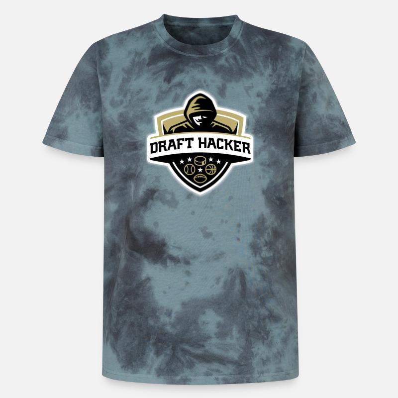 Draft hacker - Unisex Premium Tie-Dye T-Shirt - Black/Blue
