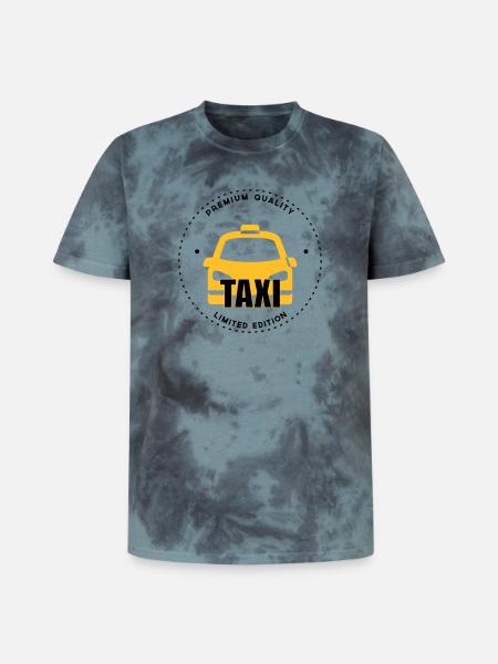 Taxi - Unisex Premium Tie-Dye T-Shirt - Black/Blue