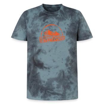 Cadeau grimpeur rocher escalade - T-shirt tie-dye premium unisexe - noir/bleu - Devant - AI Model Female 172 light (172cm) & AI Model Male 178 light (178cm)