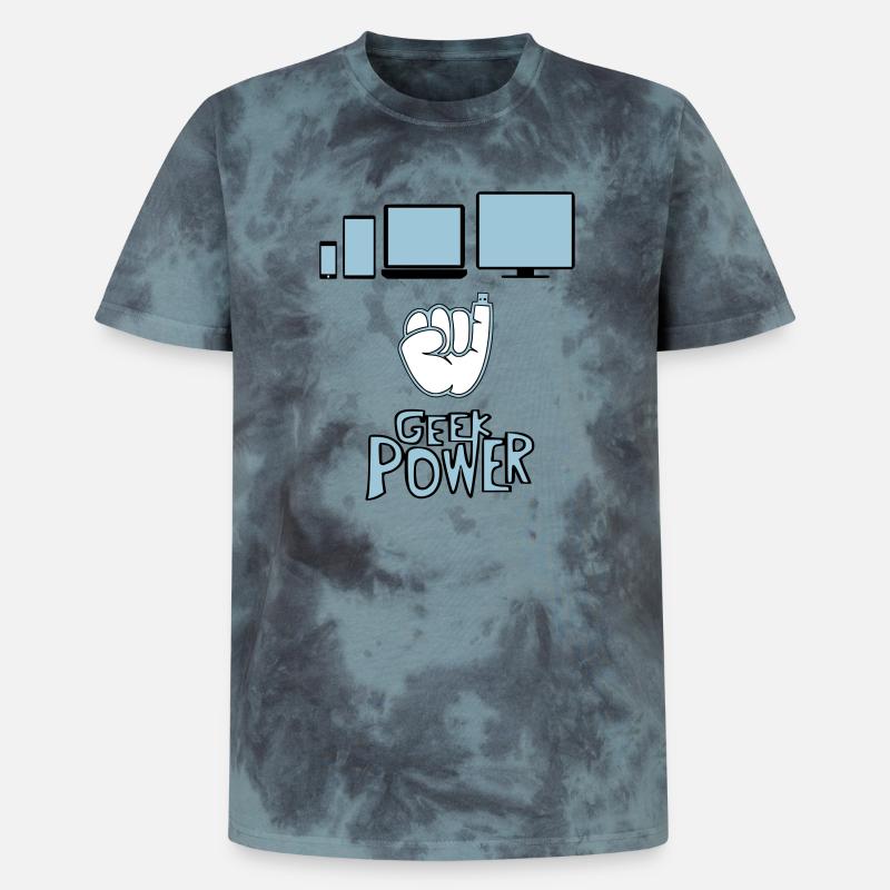 Geek - Unisex Premium Tie-Dye T-Shirt - Black/Blue