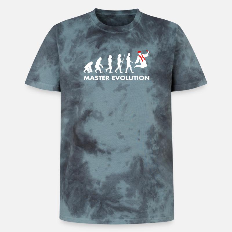 Diplôme de master développement évolution - T-shirt tie-dye premium unisexe - noir/bleu