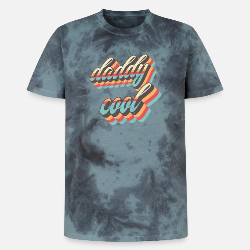 Daddy Cool - Unisex Premium Tie Dye T-Shirt - Schwarz/Blau
