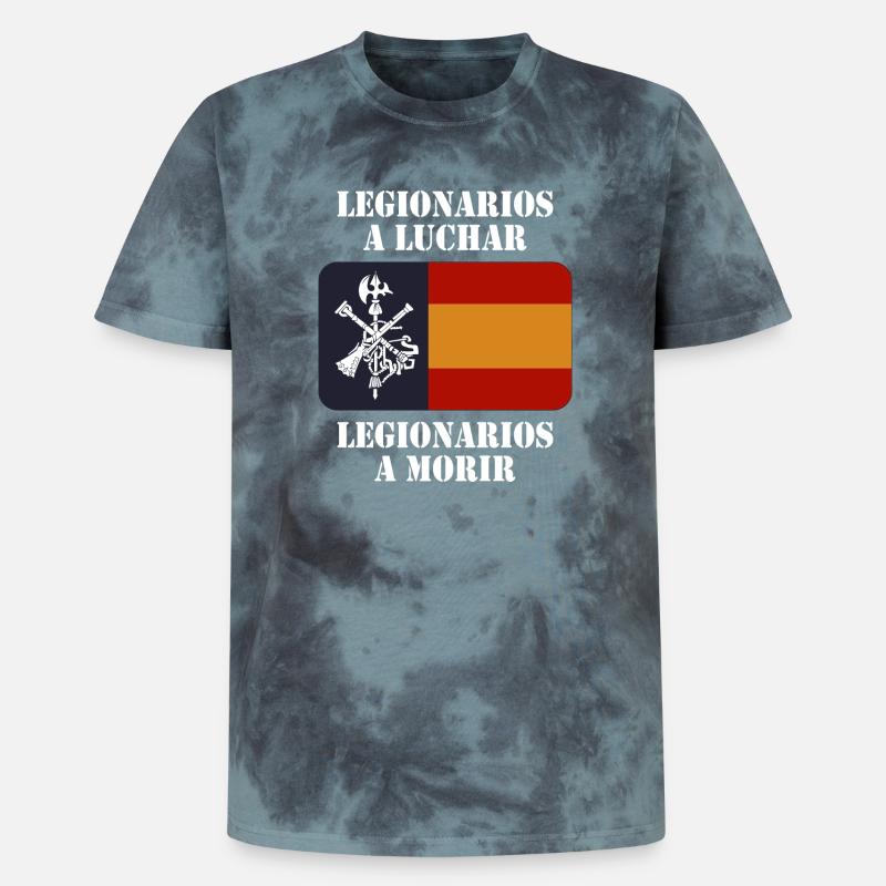 Legionäre zu bekämpfen 2 (dunkel) - Unisex Premium Tie Dye T-Shirt - Schwarz/Blau