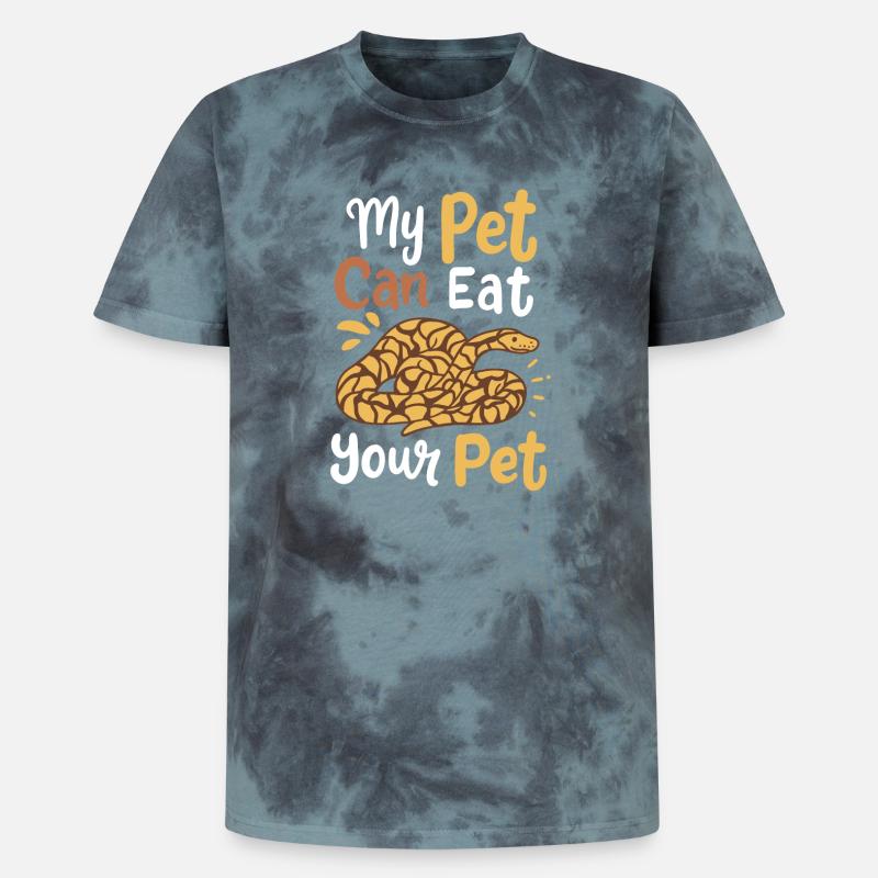 Python Schlangen Schlangenbesitzer - Unisex Premium Tie Dye T-Shirt - Schwarz/Blau