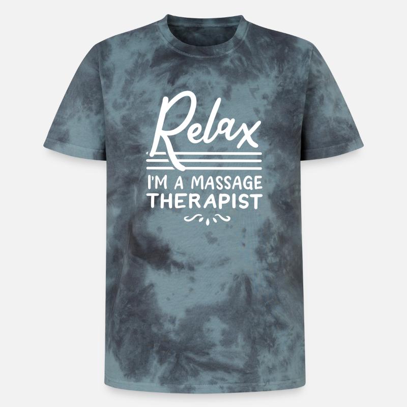 Massagetherapeut Massagetherapie - Unisex Premium Tie Dye T-Shirt - Schwarz/Blau