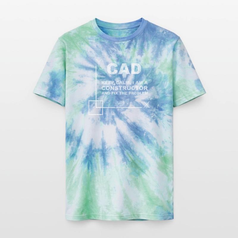 CAD Keep Calm Constructor Engineering T-shirt tie-dye premium unisexe