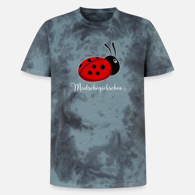 Modschegiebchen Marienkäfer Sächsisch Geschenkidee - Unisex Premium Tie Dye T-Shirt - Schwarz/Blau