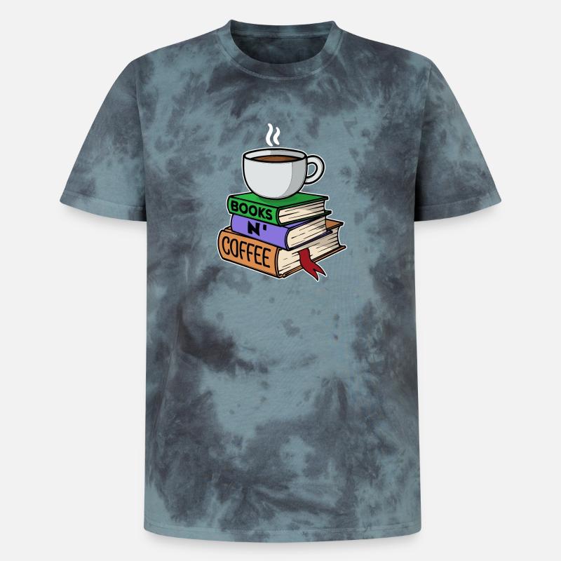 Kaffeetrinker Milchkaffee Kaffee Trinken Statement - Unisex Premium Tie Dye T-Shirt - Schwarz/Blau