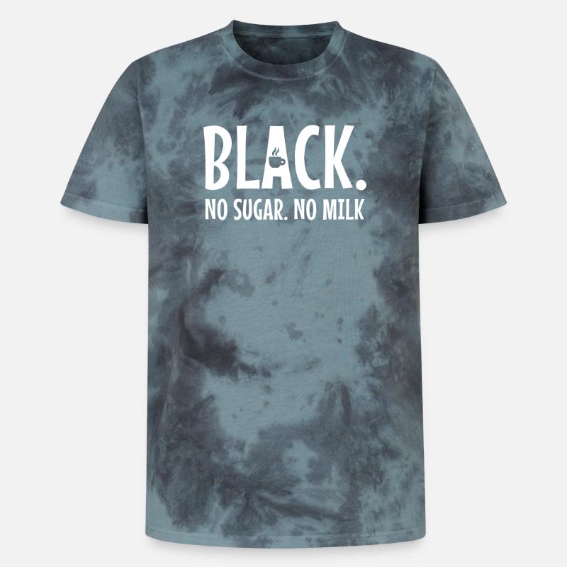 Kaffee Statement Koffein Kaffeetrinker Kaffeetasse - Unisex Premium Tie Dye T-Shirt - Schwarz/Blau