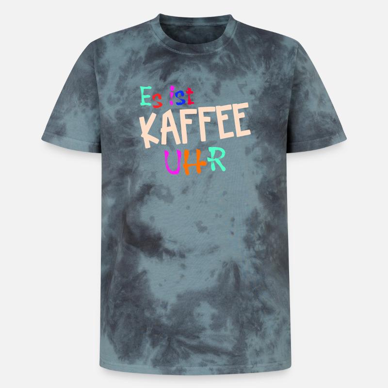 Kaffeeliebhaber Kaffeetrinker Kaffe Statement - Unisex Premium Tie Dye T-Shirt - Schwarz/Blau