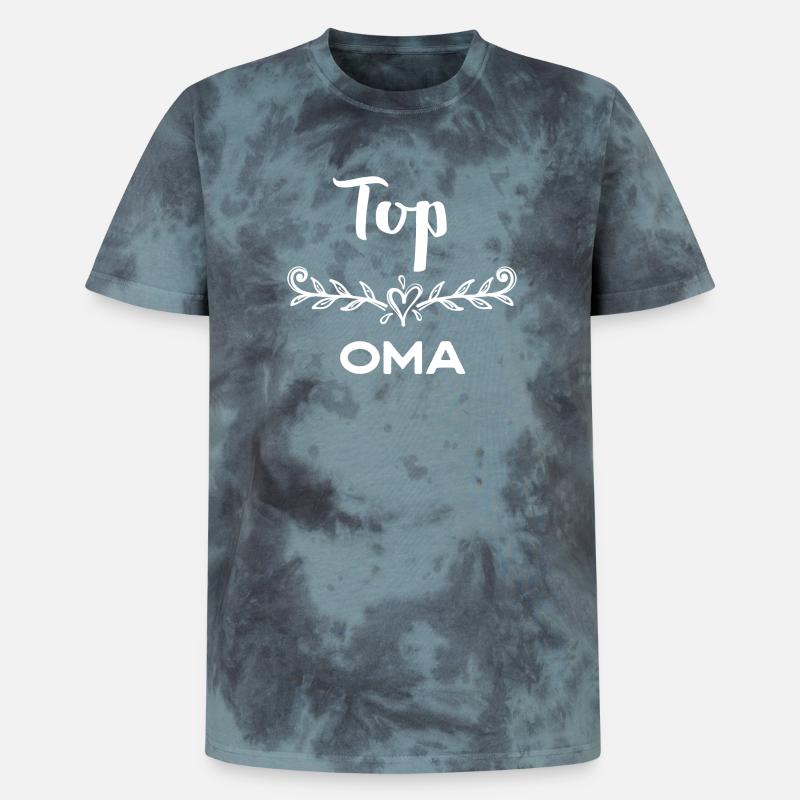 Großmutter Beste Oma Statement Glückwunsch - Unisex Premium Tie Dye T-Shirt - Schwarz/Blau