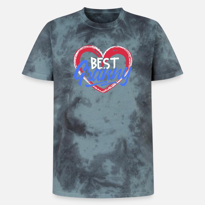 Beste Oma Großmutter Großmama Gratuliere Statement - Unisex Premium Tie Dye T-Shirt - Schwarz/Blau