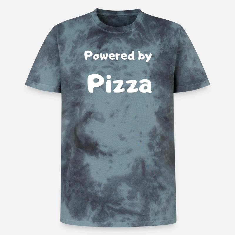 Conception de pizzas - T-shirt tie-dye premium unisexe - noir/bleu