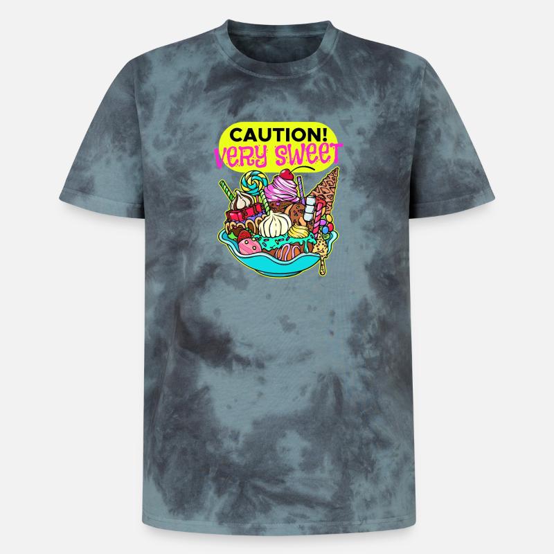 Chocolate Sweets Dessert Candy Statement - T-shirt tie-dye premium unisexe - noir/bleu