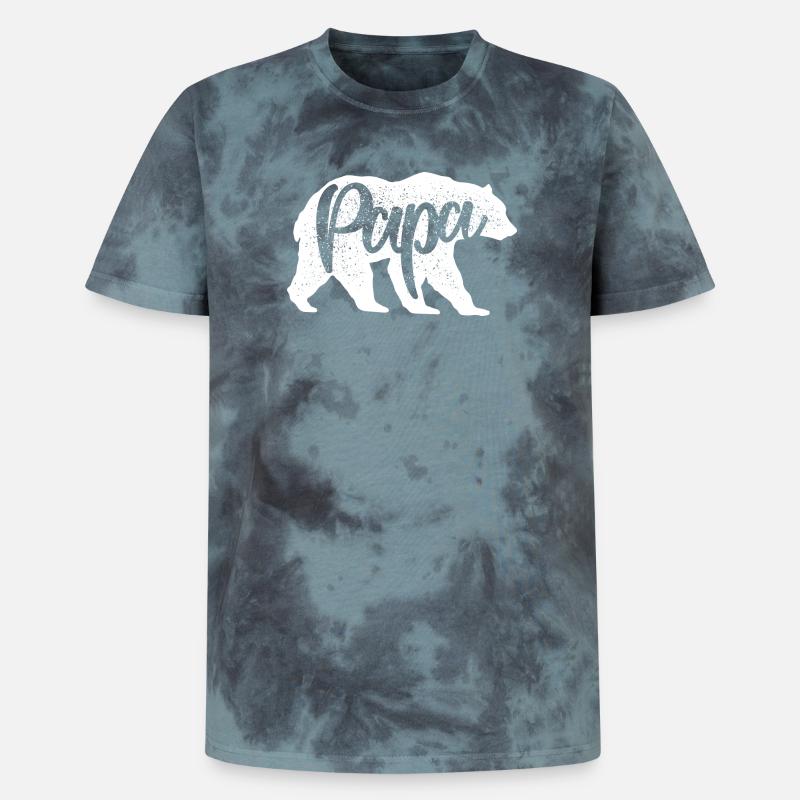 Wildcat Script Monochrom - Unisex Premium Tie Dye T-Shirt - Schwarz/Blau