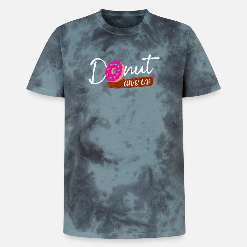 Sweets Statement Donut Snacking Baking - Unisex Premium Tie-Dye T-Shirt - Black/Blue