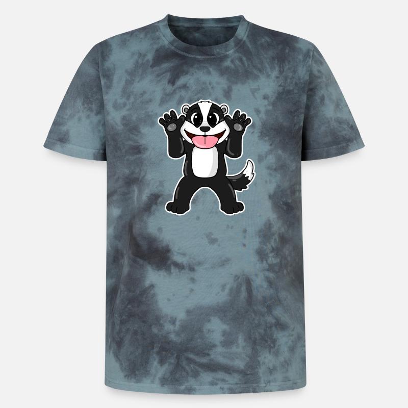 grevling grevling - Unisex Premium tie-dye T-skjorte - svart/blå