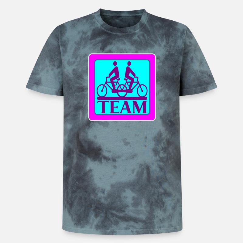 TEAM PROBLEMS - BICYCLE - STRATEGY - Unisex Premium Tie-Dye T-Shirt - Black/Blue