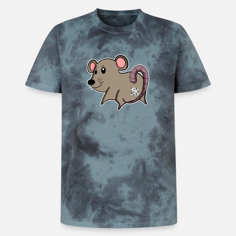 Mouse Ass - Mouse Butt - Unisex Premium Tie-Dye T-Shirt - Black/Blue