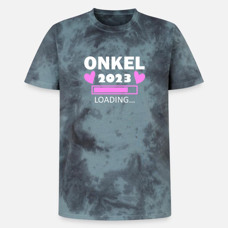 Onkel Loading 2023 - Unisex Premium Tie Dye T-Shirt - Schwarz/Blau