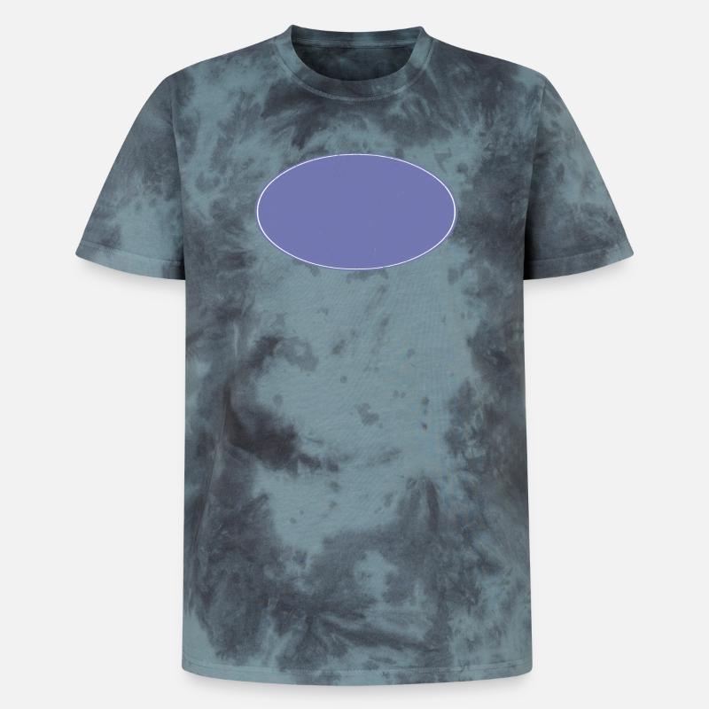 Ovaler Background Hintergrund schmutzig violett - Unisex Premium Tie Dye T-Shirt - Schwarz/Blau