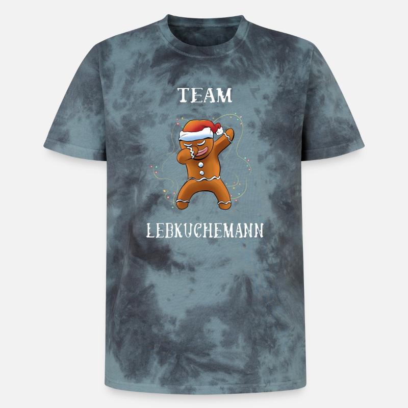 Team Lebkuchen - Unisex Premium Tie Dye T-Shirt - Schwarz/Blau