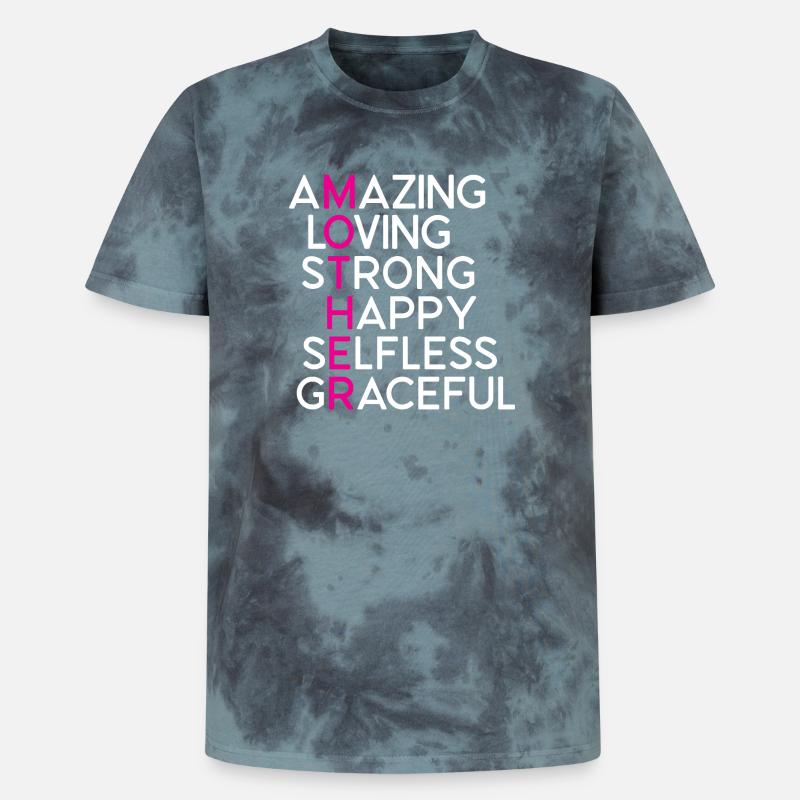 Die beste Mutter aller Zeiten - Unisex Premium Tie Dye T-Shirt - Schwarz/Blau