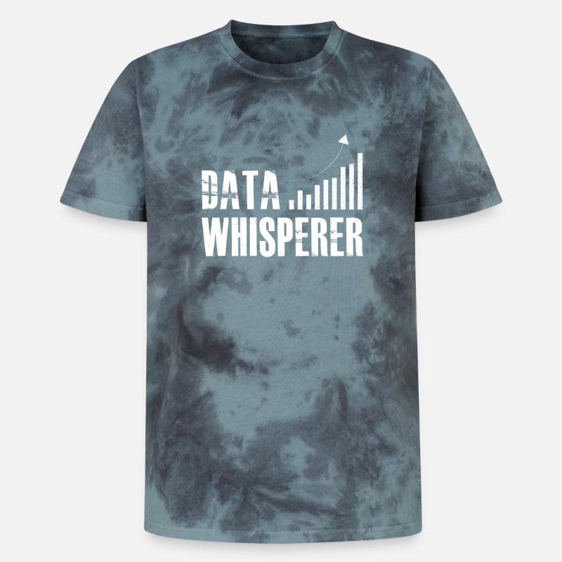 Datenflüsterer, Wissenschaftsanalyst, Software-Ingenieur - Unisex Premium Tie Dye T-Shirt - Schwarz/Blau
