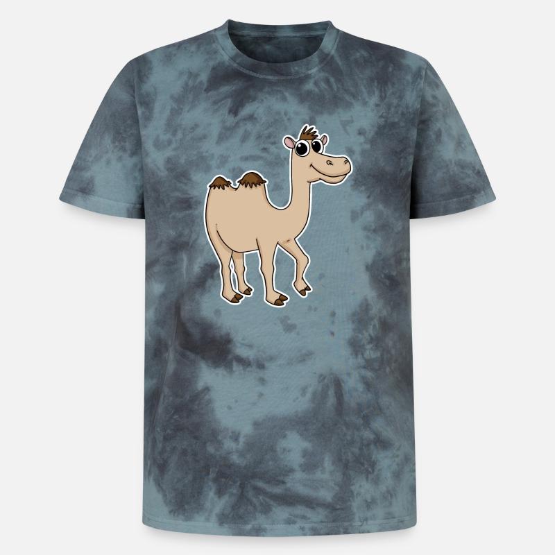 Kamel - Unisex Premium Tie Dye T-Shirt - Schwarz/Blau