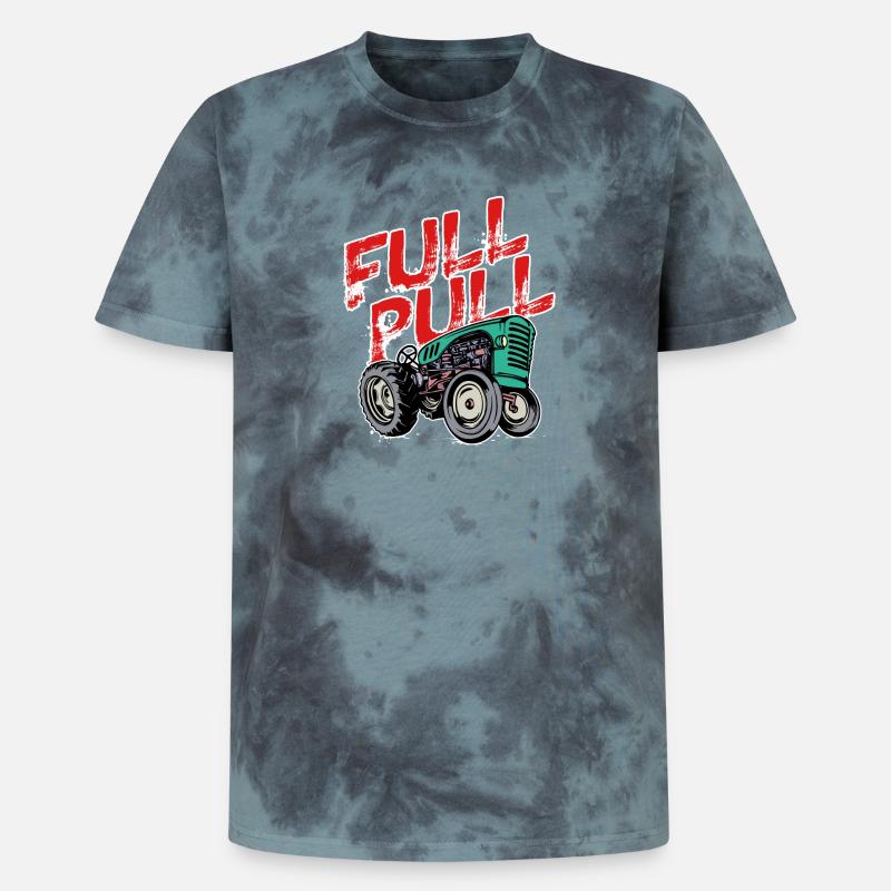 Landwirtschaft Statement Traktor Bauer Ackerbau - Unisex Premium Tie Dye T-Shirt - Schwarz/Blau