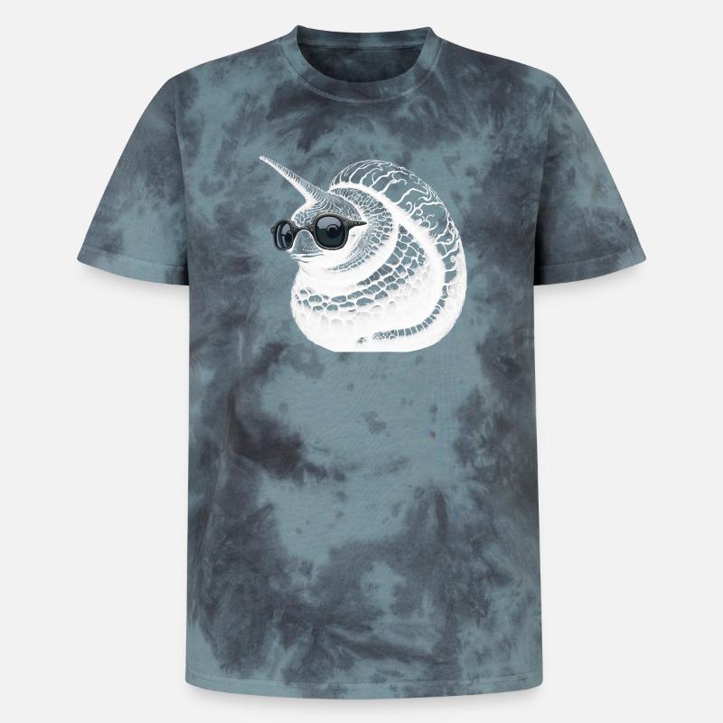 Coole EinhornSchnecke - Unisex Premium Tie Dye T-Shirt - Schwarz/Blau