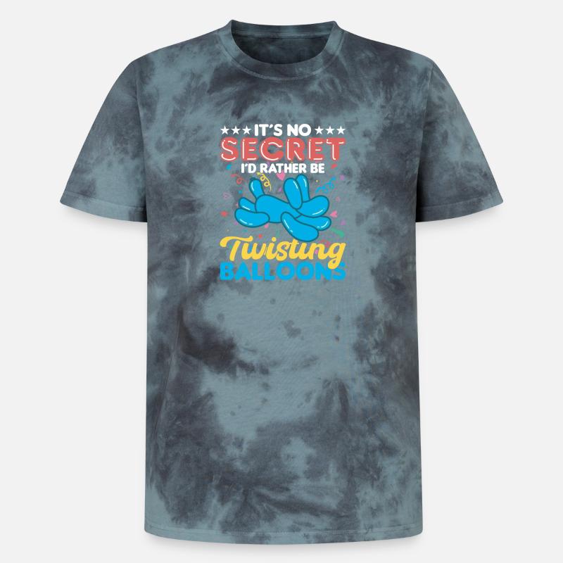 Ballon Twisting Design - Unisex Premium Tie Dye T-Shirt - Schwarz/Blau