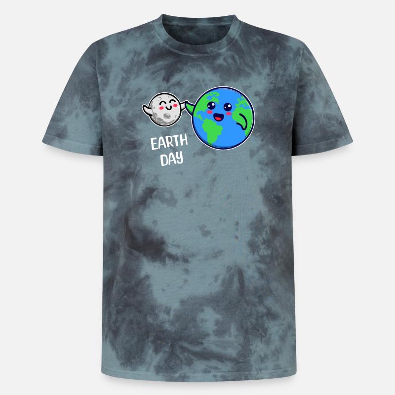 Mutter Erde Umwelt Umweltfreundlich Statement - Unisex Premium Tie Dye T-Shirt - Schwarz/Blau