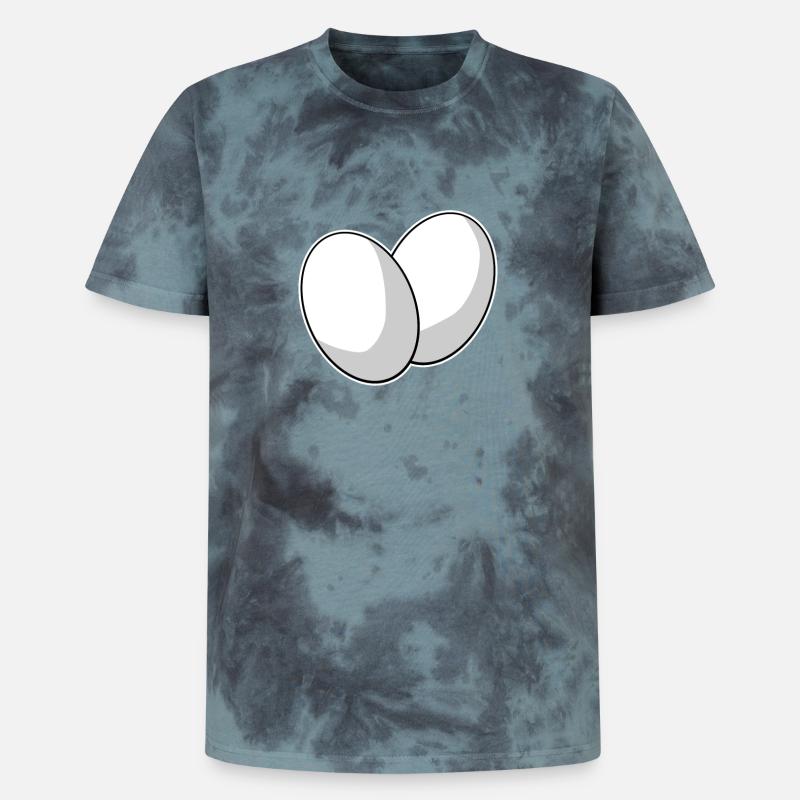 Egg Eggs - Unisex Premium Tie-Dye T-Shirt - Black/Blue