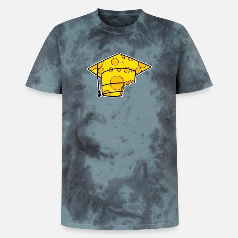 Studium Abschluss Absolventenkappe - Unisex Premium Tie Dye T-Shirt - Schwarz/Blau