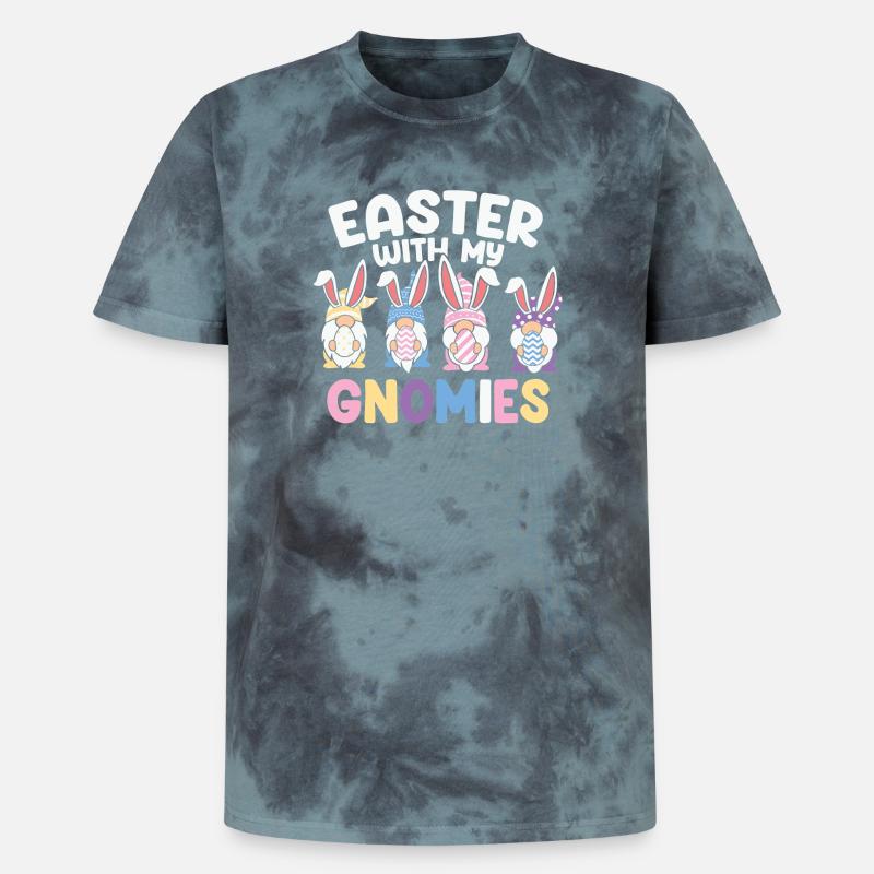 Easter, Happy Easter, Chocolate Egg - Unisex Premium Tie-Dye T-Shirt - Black/Blue