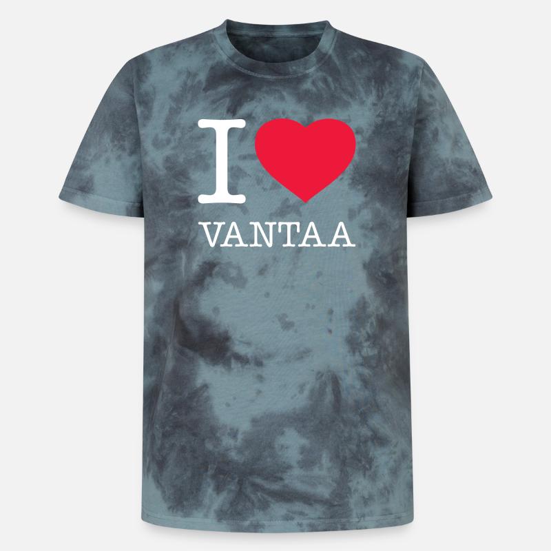 J’ADORE VANTAA - T-shirt tie-dye premium unisexe - noir/bleu