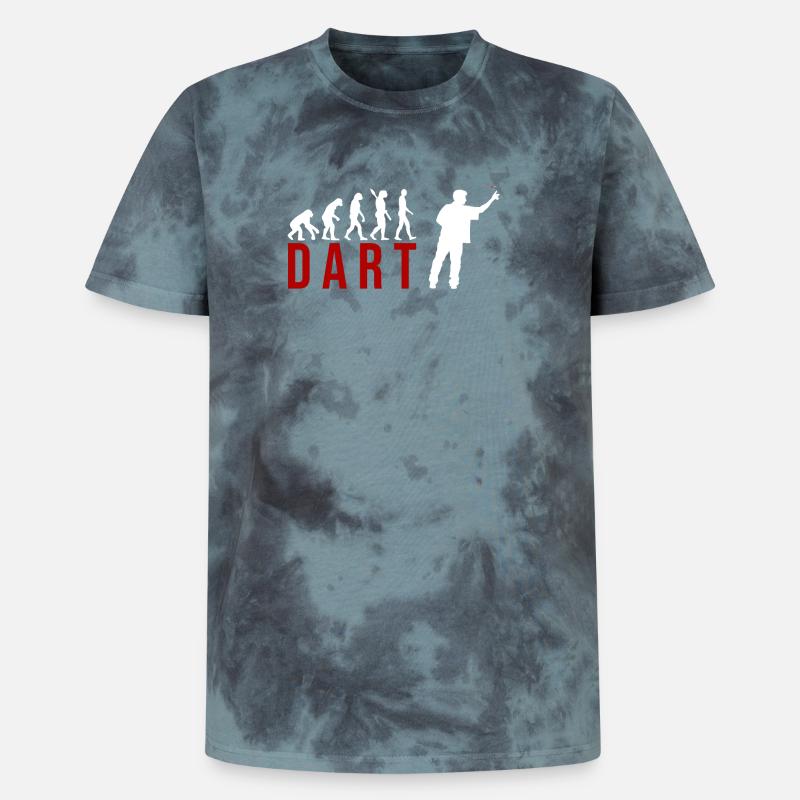 Ecolution Dart - Unisex Premium Tie Dye T-Shirt - Schwarz/Blau