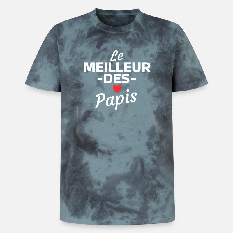 Das Beste unter den Opas - Unisex Premium Tie Dye T-Shirt - Schwarz/Blau