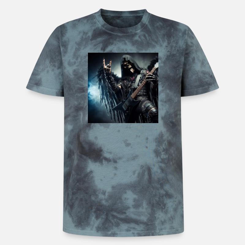 Der Sensenmann ist schwer - Unisex Premium Tie Dye T-Shirt - Schwarz/Blau